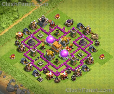 town hall 6 base best defense